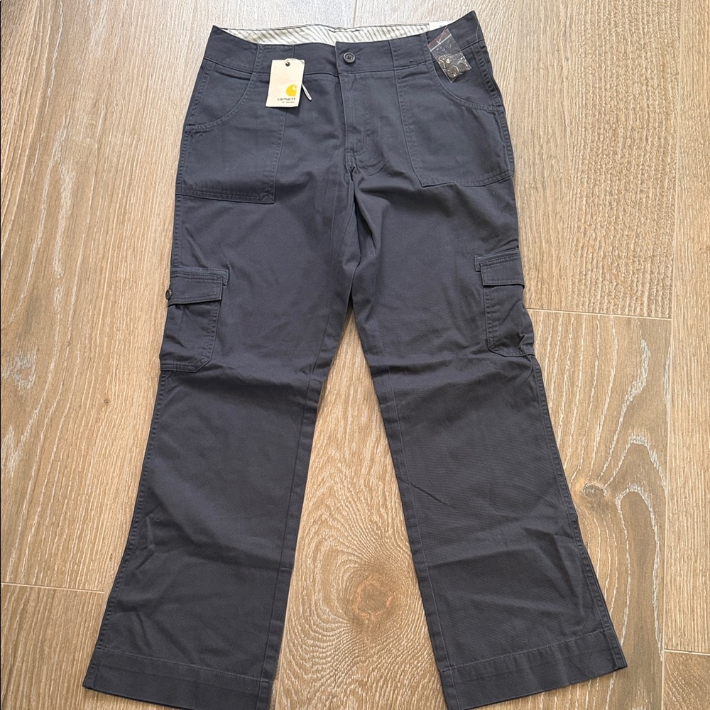 NWT Carhartt Women’s Cargo Utility Pants Dark Gray Size 8x32